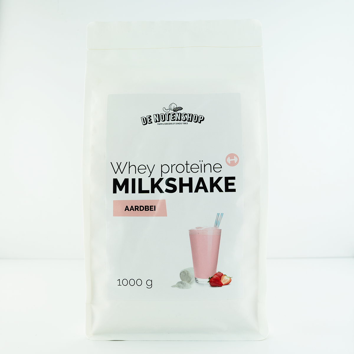 Whey proteïne milkshake aardbei (1000 gram)