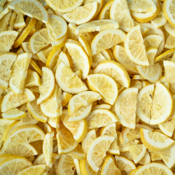 Gevriesdroogde citroen schijfjes