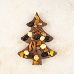 Chocolade kerstboom melk ( noten & fruit)