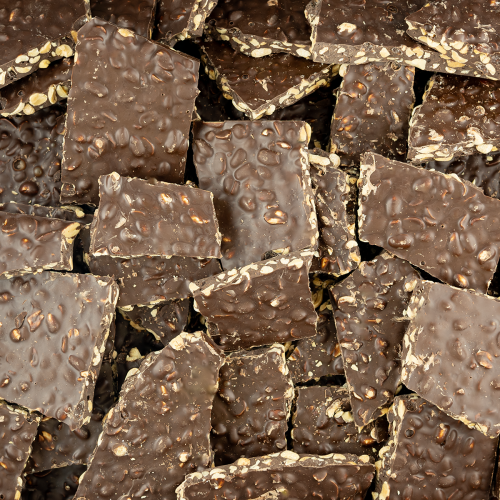 Chocolade pinda breekplaat puur (brokken)