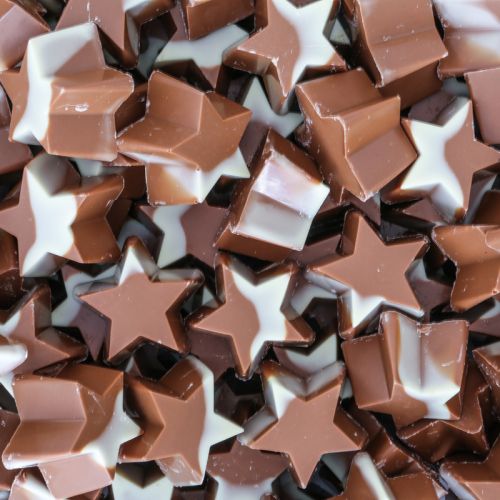 Kerststerren van melkchocolade