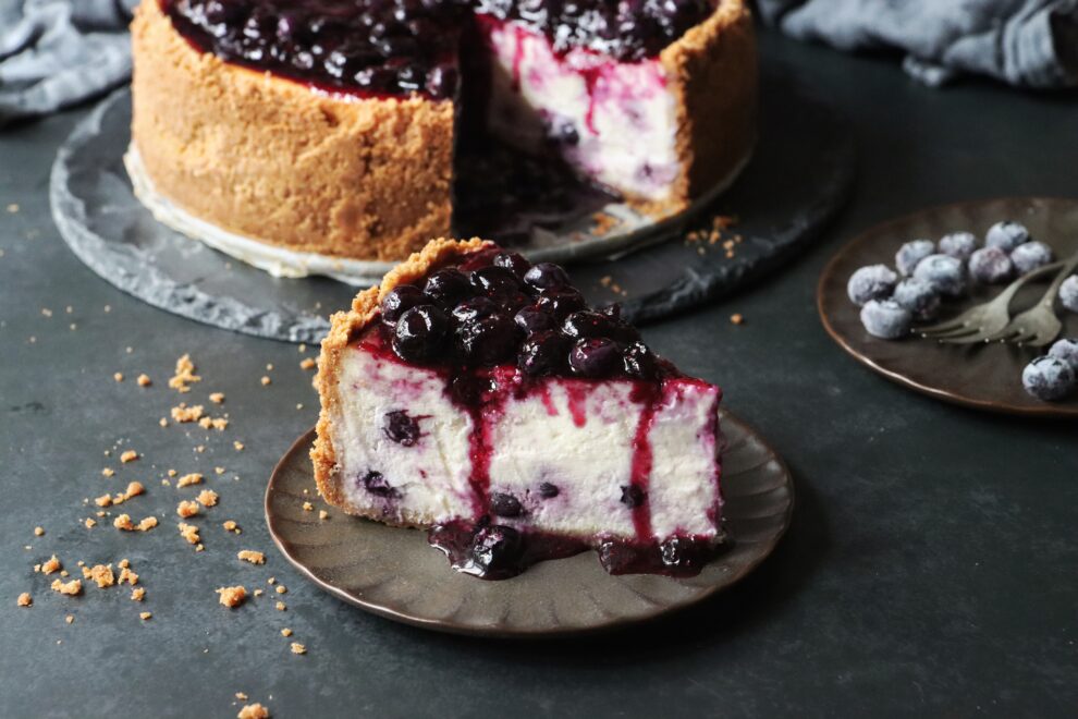 Bosbessen cheesecake